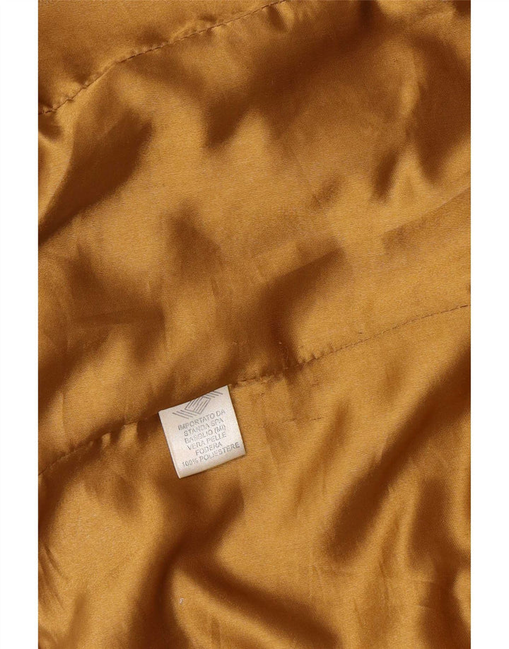 Vintage Mens Suede Jacket IT 46 Small Brown Leather