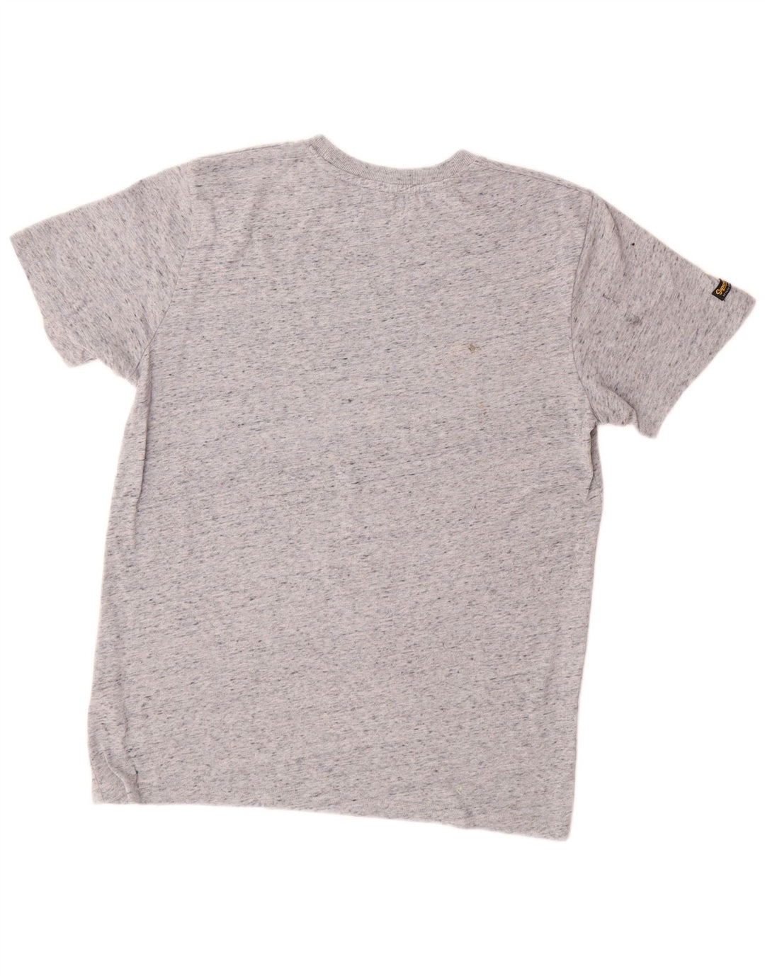 SUPERDRY Mens Graphic T-Shirt Top Medium Grey Flecked Cotton