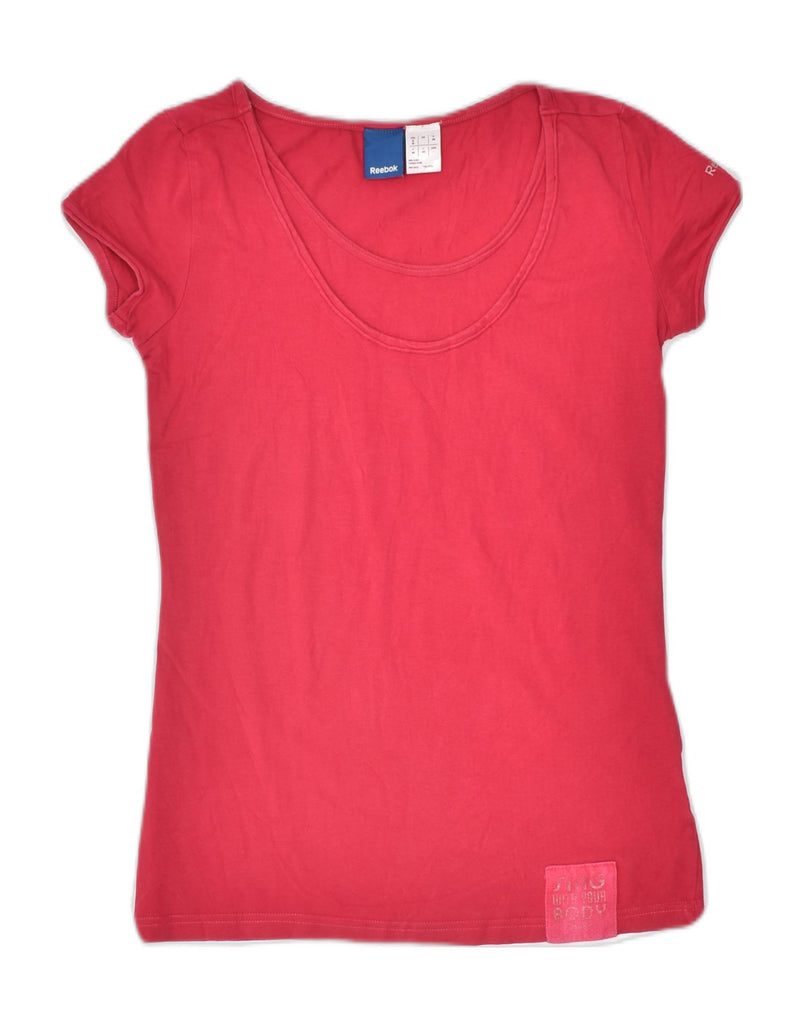 REEBOK Womens Blouse Top UK 8 Small Red Cotton Classic | Vintage | Thrift | Second-Hand | Used Clothing | Messina Hembry 