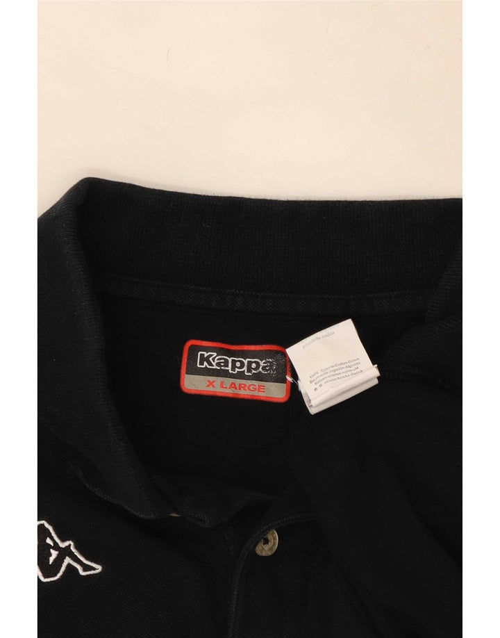 Kappa Mens Polo Shirt XL Black Cotton
