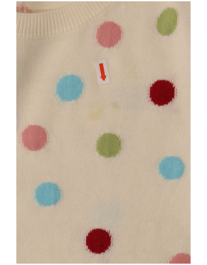 Marks & Spencer Womens Crew Neck Jumper Sweater UK 12 Medium Off White