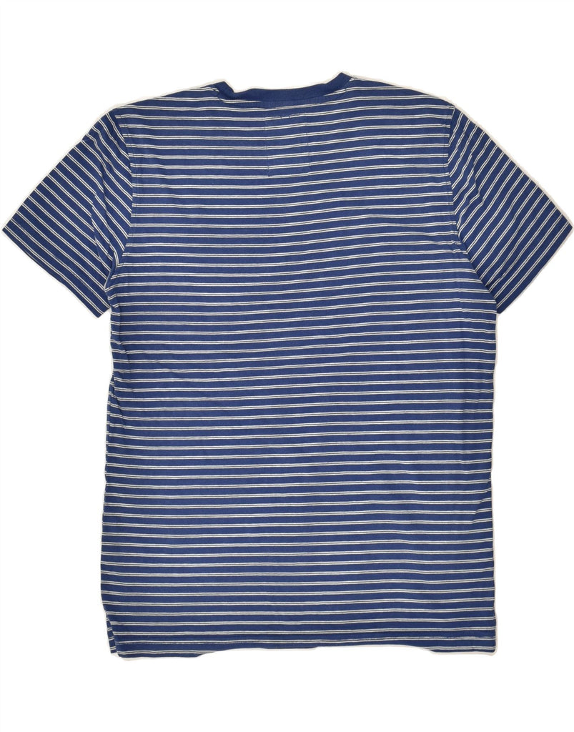 CREW CLOTHING Mens T-Shirt Top Small Navy Blue Striped Cotton | Vintage Crew Clothing | Thrift | Second-Hand Crew Clothing | Used Clothing | Messina Hembry 