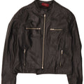 Basile Mens Leather Jacket UK 38 Medium Black