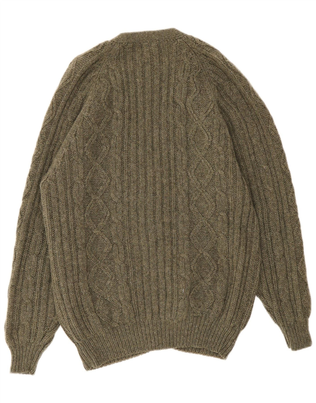Vintage Mens Cardigan Sweater XL Green New Wool