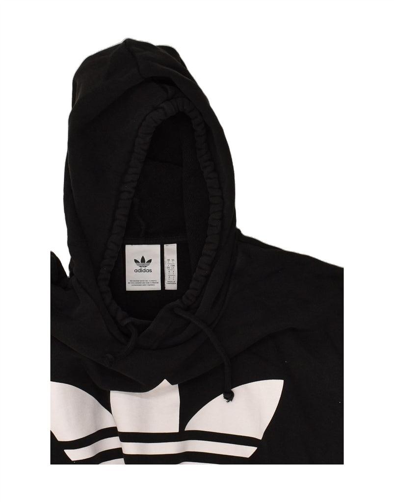 ADIDAS Mens Graphic Hoodie Jumper Large Black Cotton | Vintage Adidas | Thrift | Second-Hand Adidas | Used Clothing | Messina Hembry 