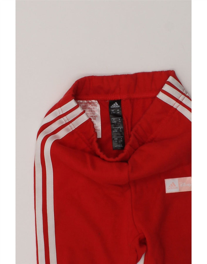 ADIDAS Baby Boys Joggers Tracksuit Trousers 6-9 Months Red Cotton | Vintage Adidas | Thrift | Second-Hand Adidas | Used Clothing | Messina Hembry 