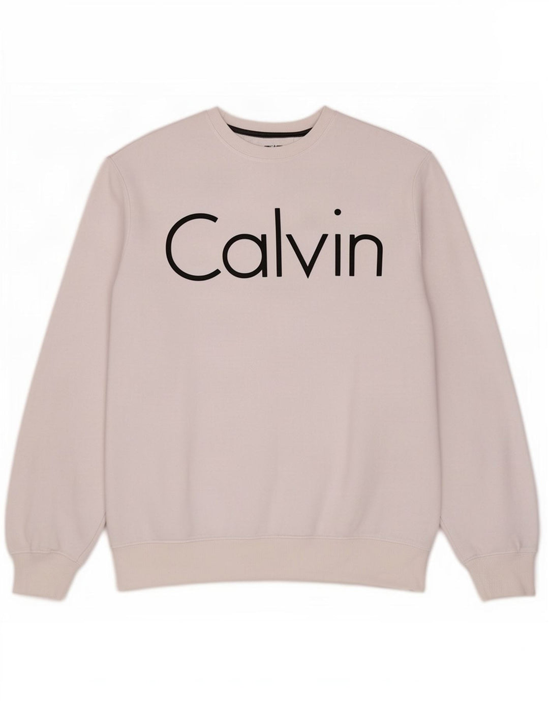 Calvin Klein Mens Graphic Sweatshirt Jumper Medium White Cotton