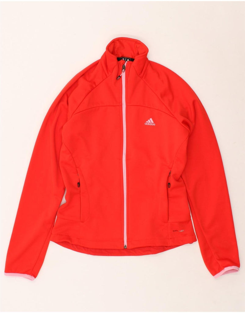 ADIDAS Womens Tracksuit Top Jacket UK 14 Medium Red Polyester | Vintage Adidas | Thrift | Second-Hand Adidas | Used Clothing | Messina Hembry 