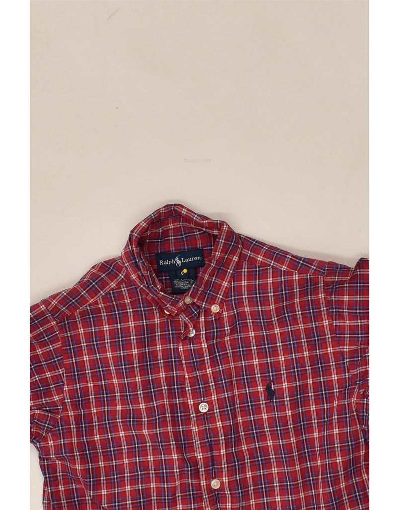 RALPH LAUREN Boys Shirt 5-6 Years Red Plaid Cotton | Vintage Ralph Lauren | Thrift | Second-Hand Ralph Lauren | Used Clothing | Messina Hembry 