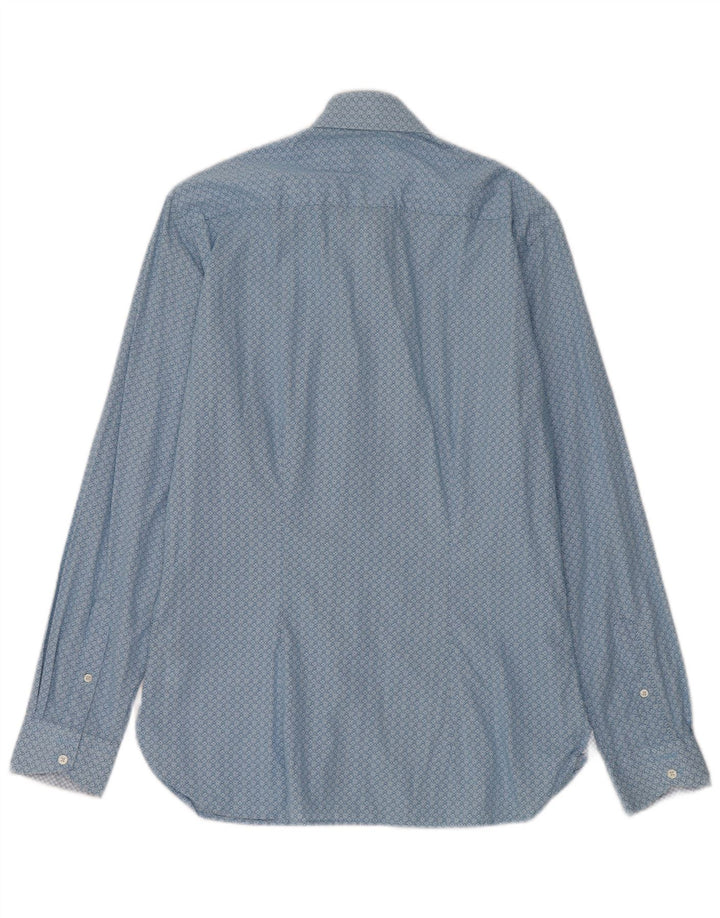 Ted Baker Mens Shirt Size 15 1/2 Medium Blue Floral Cotton