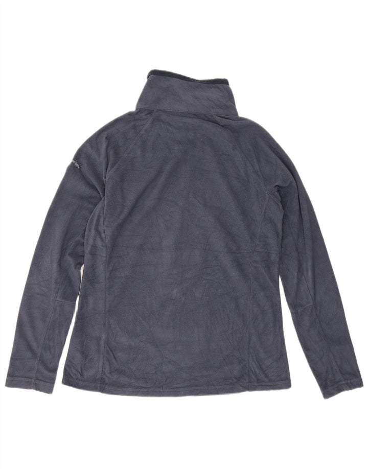 Columbia Mens Zip Neck Fleece Jumper Large Navy Blue Polyester