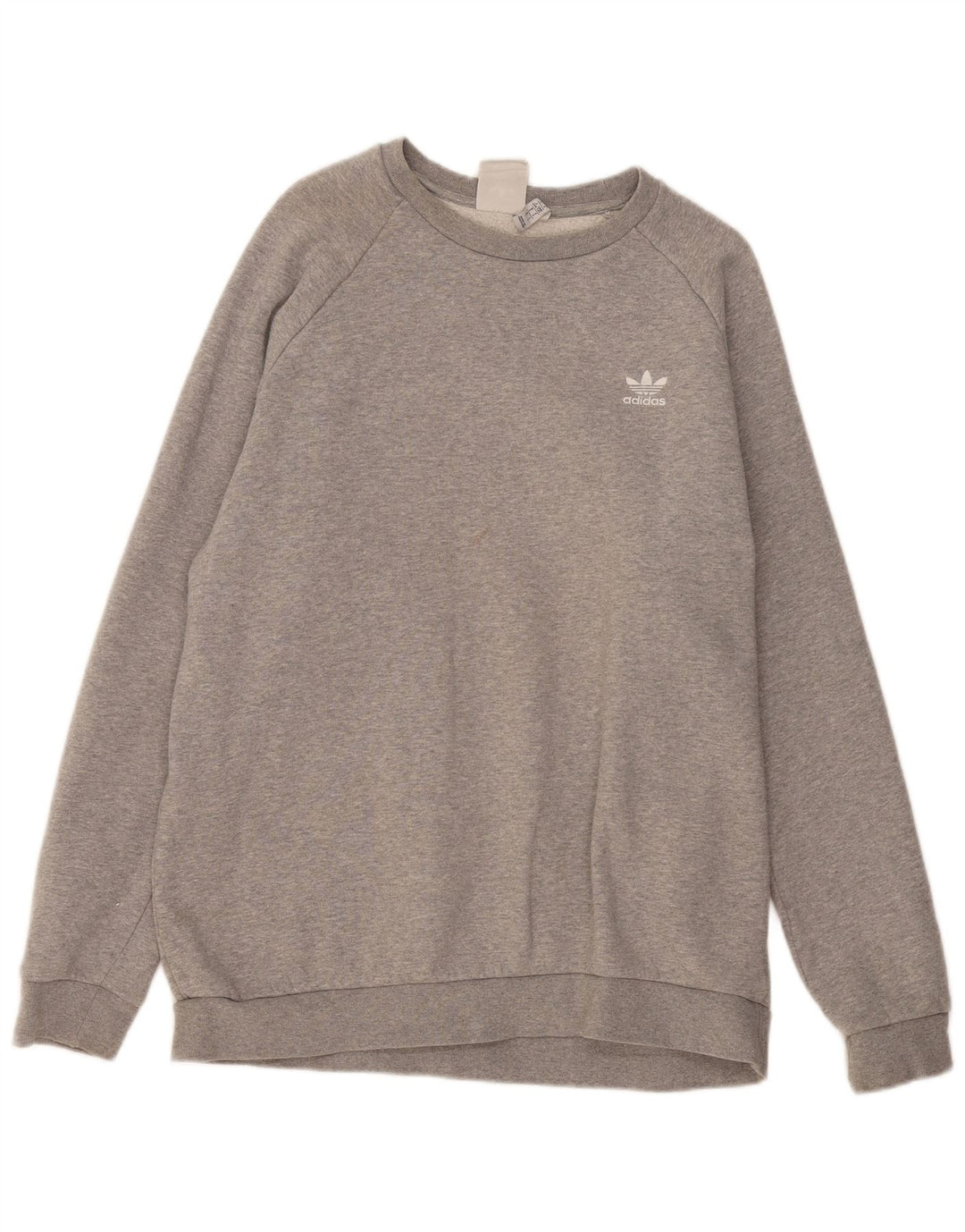 ADIDAS Mens Sweatshirt Jumper Large Grey Flecked Cotton