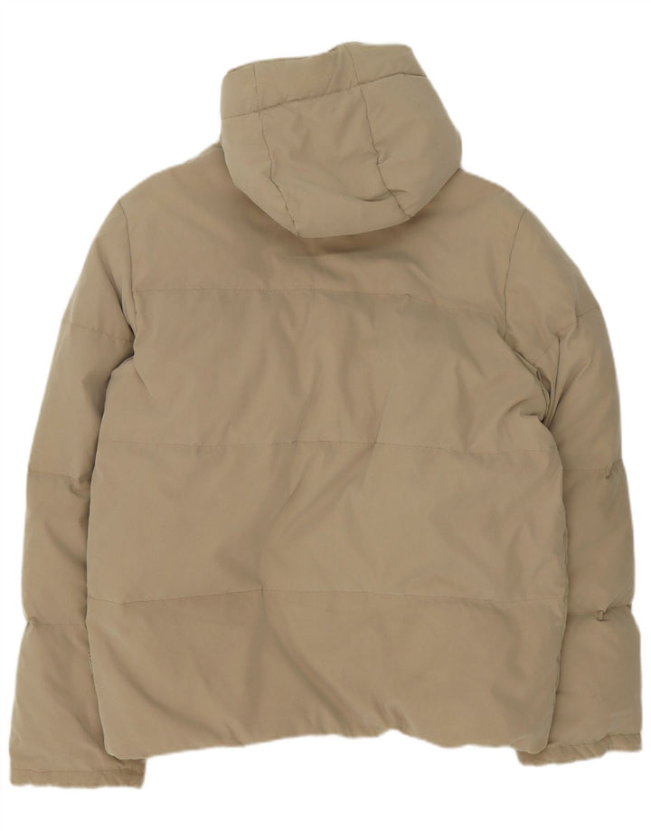 Invicta Mens Hooded Padded Jacket UK 40 Large Beige Polyamide
