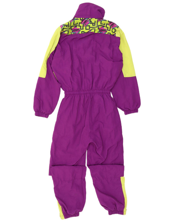 Sportful Womens Graphic Ski Jumpsuit IT 44 Medium Purple Colourblock