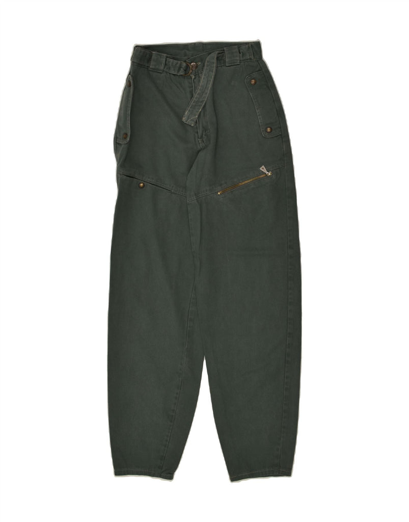 MASH Womens Tapered Cargo Trousers IT 42 Medium W28 L30 Green Cotton | Vintage Mash | Thrift | Second-Hand Mash | Used Clothing | Messina Hembry 