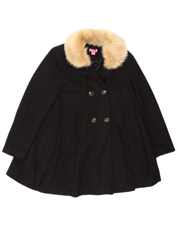 Monsoon Womens Princess Coat UK 12 Medium Black Wool