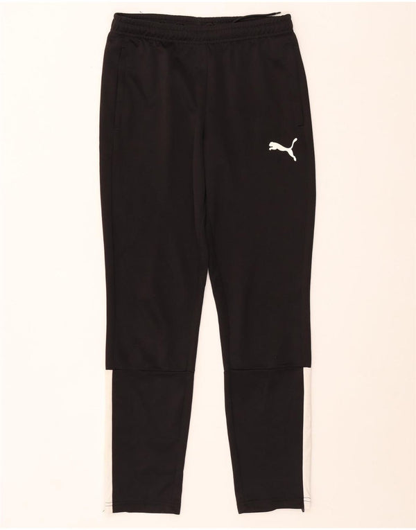 Puma Boys Tracksuit Trousers 13-14 Years Black Colourblock Polyester