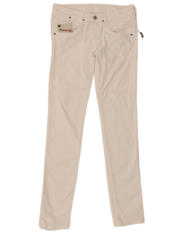 Diesel Girls Super Skinny Jeans 13-14 Years W28 L32 White Cotton