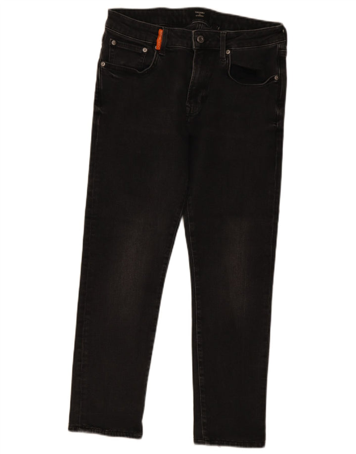 Superdry Womens Crop Slim Jeans W32 L25 Grey Cotton