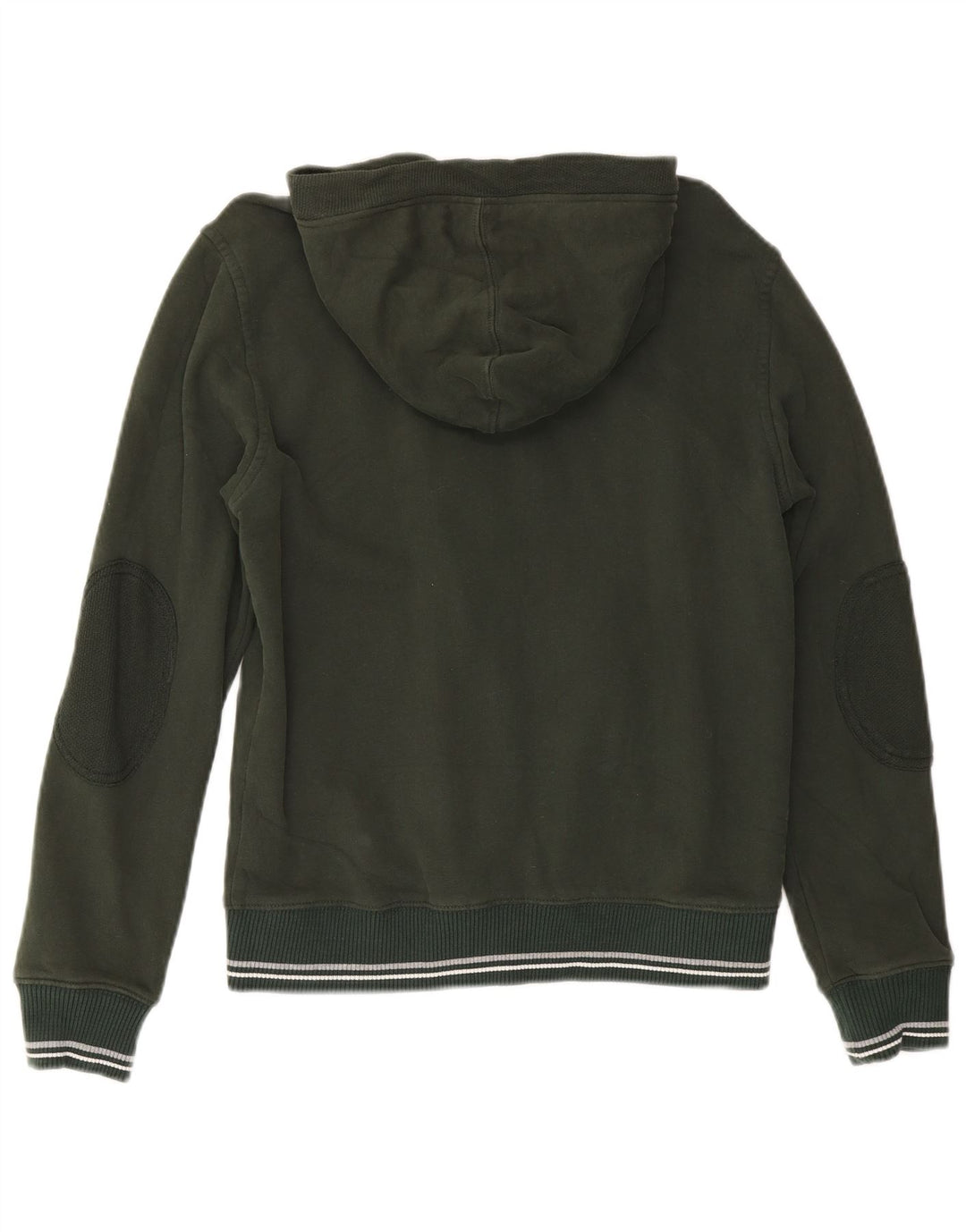 Champion Mens Graphic Zip Hoodie Sweater Medium Green Cotton
