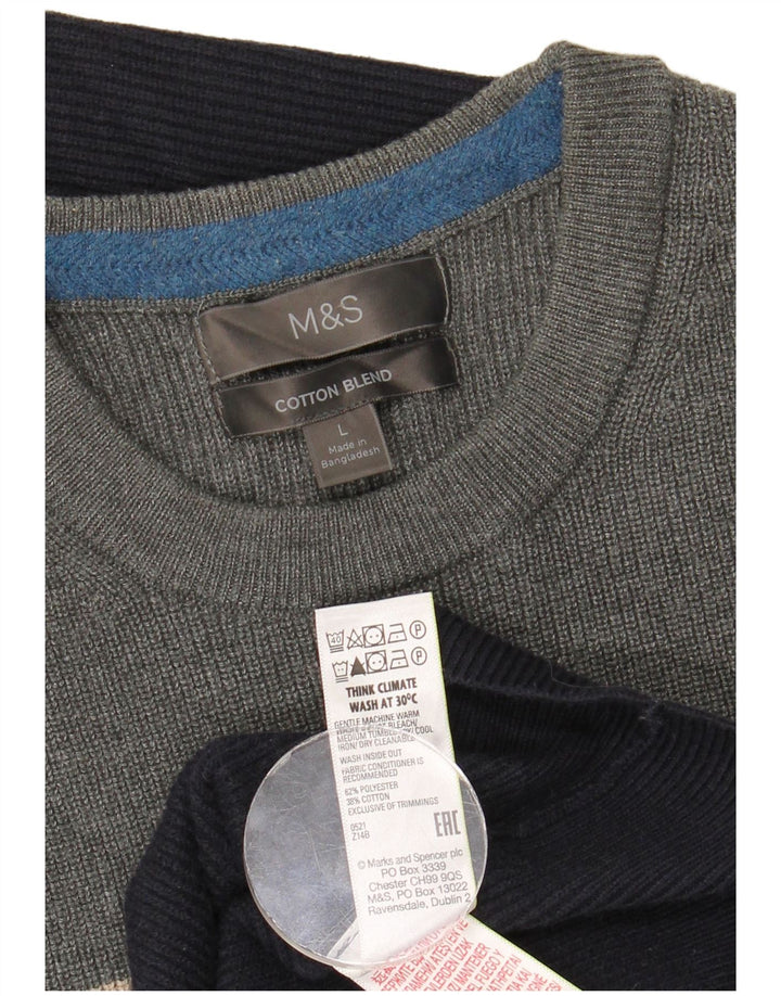Marks & Spencer Mens Crew Neck Jumper Sweater Large Multicoloured