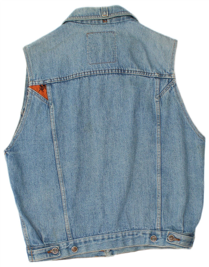 Lois Mens Denim Gilet UK 38 Medium Blue Cotton