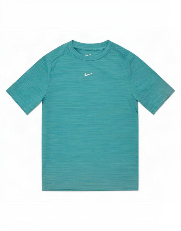 Nike Boys Dri Fit T-Shirt Top 12-13 Years Large Blue Striped Polyester
