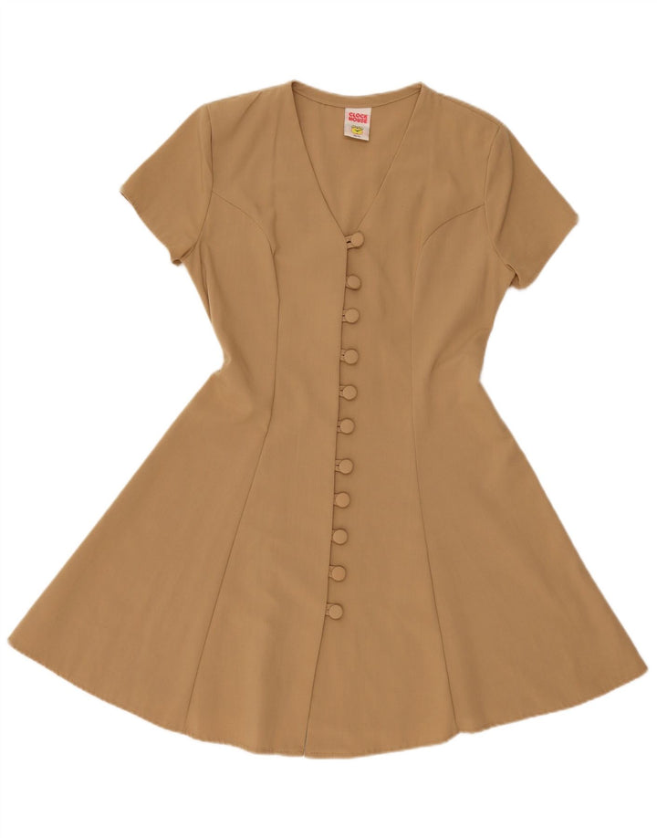 CLOCK HOUSE Womens A-Line Dress EU 38/40 Medium Beige Polyester