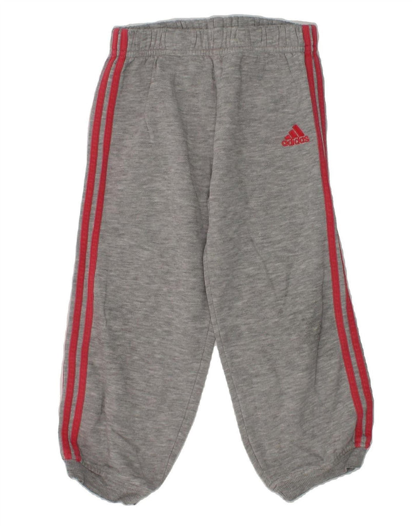 ADIDAS Girls Tracksuit Trousers Joggers 3-4 Years Grey Cotton | Vintage Adidas | Thrift | Second-Hand Adidas | Used Clothing | Messina Hembry 