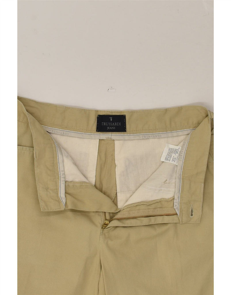 TRUSSARDI JEANS Mens Straight Casual Trousers IT 46 Small W29 L32 Beige | Vintage Trussardi Jeans | Thrift | Second-Hand Trussardi Jeans | Used Clothing | Messina Hembry 