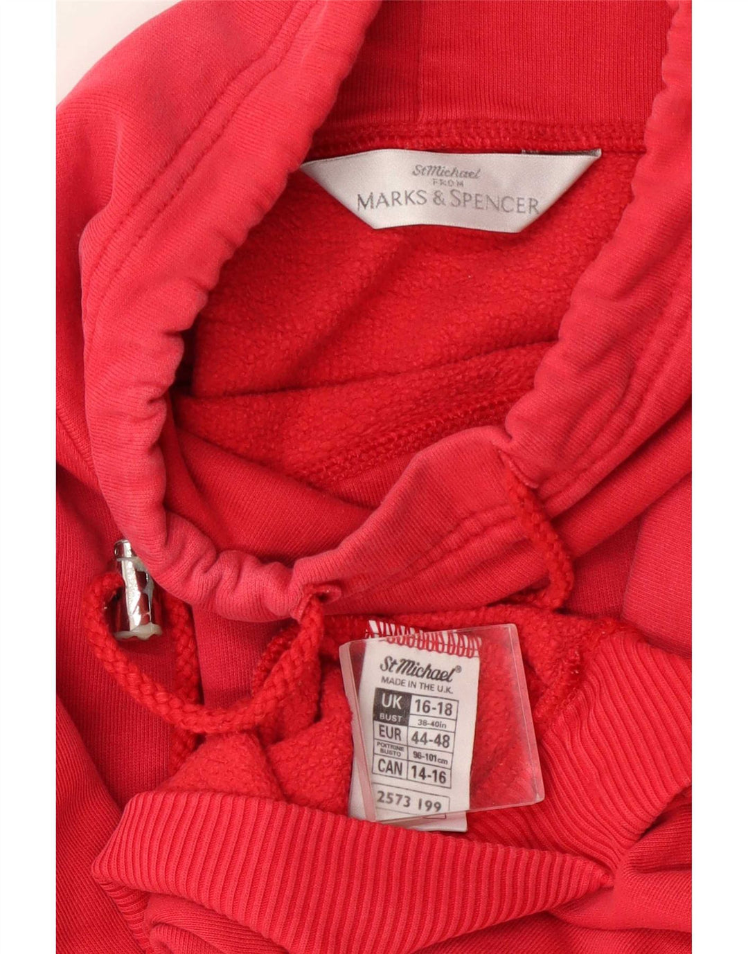 Marks & Spencer Womens Relaxed Fit Sweatshirt Jumper UK 16/18 Large Red
