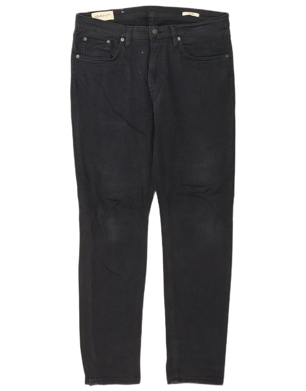 Gant Mens Slim Jeans W34 L32 Navy Blue Cotton