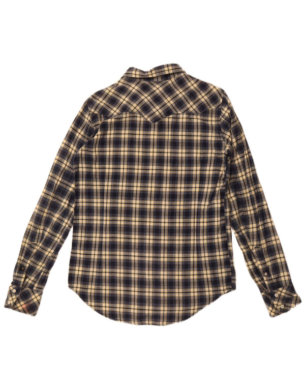 Diesel Boys Shirt 15-16 Years 2XL Navy Blue Check Cotton