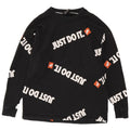 NIKE Mens Graphic Sweatshirt Jumper Small Black Cotton