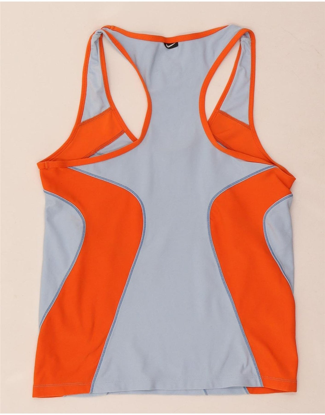 Nike Womens Dri Fit Vest Top US 8/10 Medium Blue Colourblock