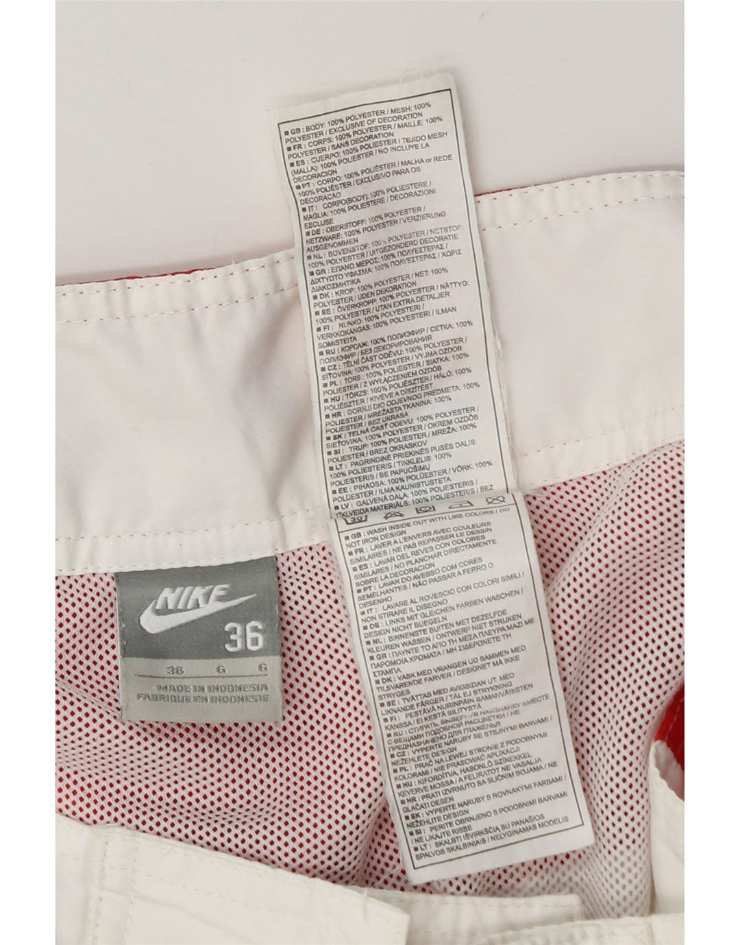 Nike Mens Swimming Shorts Large White Colourblock Polyester