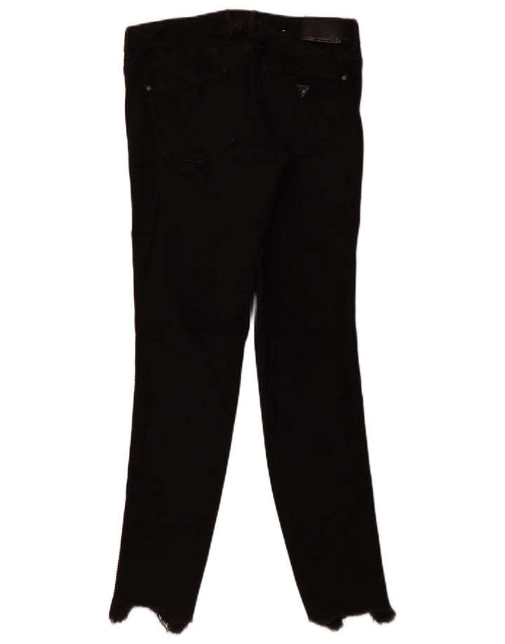 GUESS Womens Mid Rise Jegging Skinny Jeans W28 L28 Black Cotton