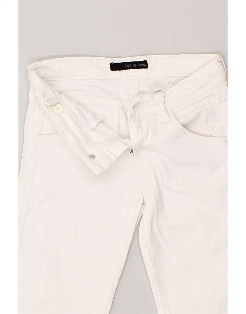 CALVIN KLEIN Boys Denim Shorts 8-9 Years White | Vintage Calvin Klein | Thrift | Second-Hand Calvin Klein | Used Clothing | Messina Hembry 