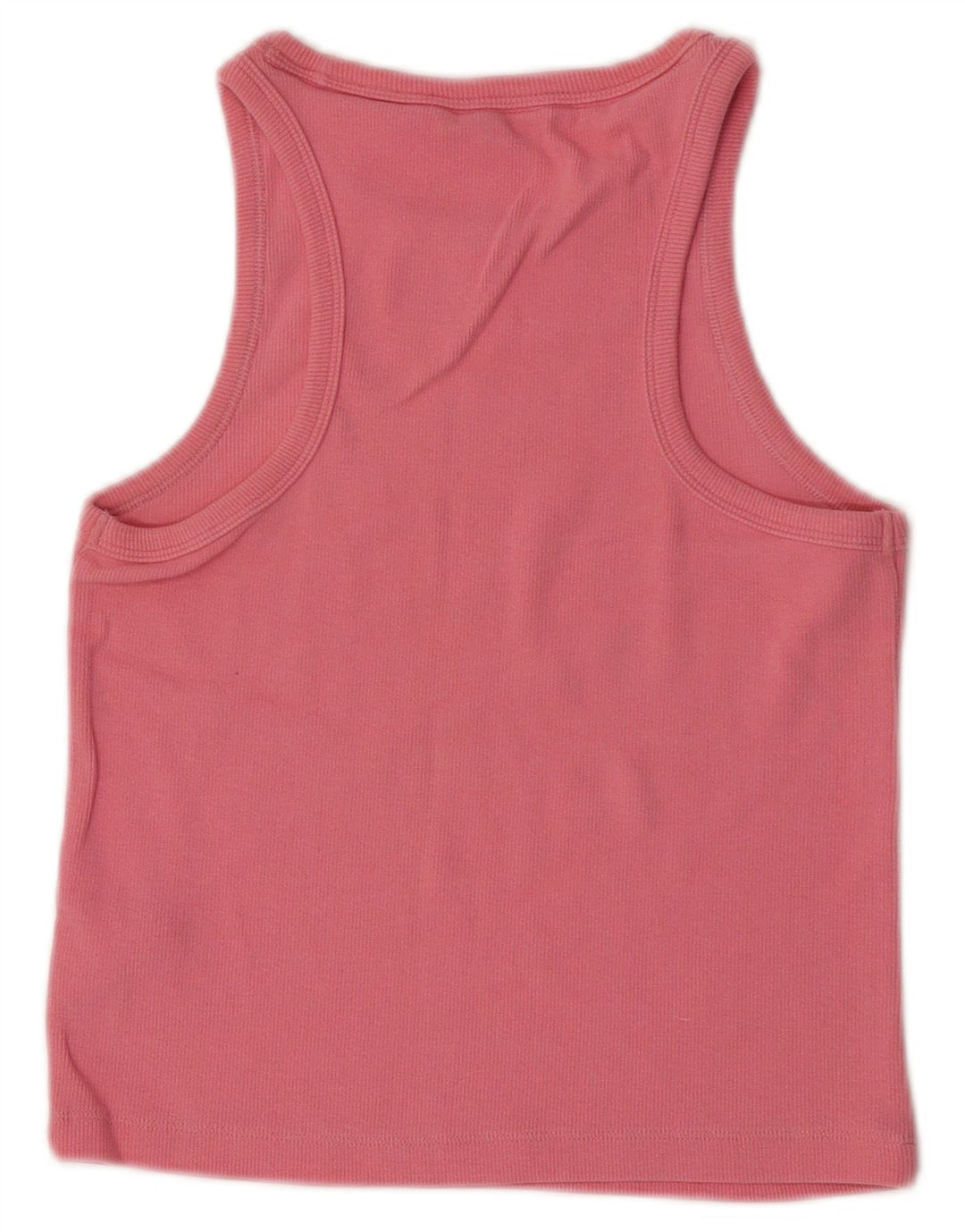 Tommy Hilfiger Womens Crop Vest Top UK 12 Medium Pink Cotton
