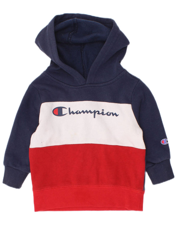 Levi's Baby Boys Graphic Hoodie Jumper 9-12 Months Navy Blue Colourblock