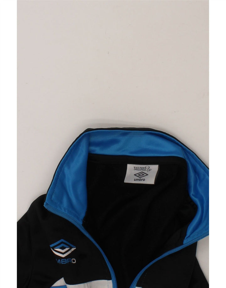 UMBRO Boys Tailored Tracksuit Top Jacket 7-8 Years Blue Colourblock Vintage Umbro and Second-Hand Umbro from Messina Hembry 