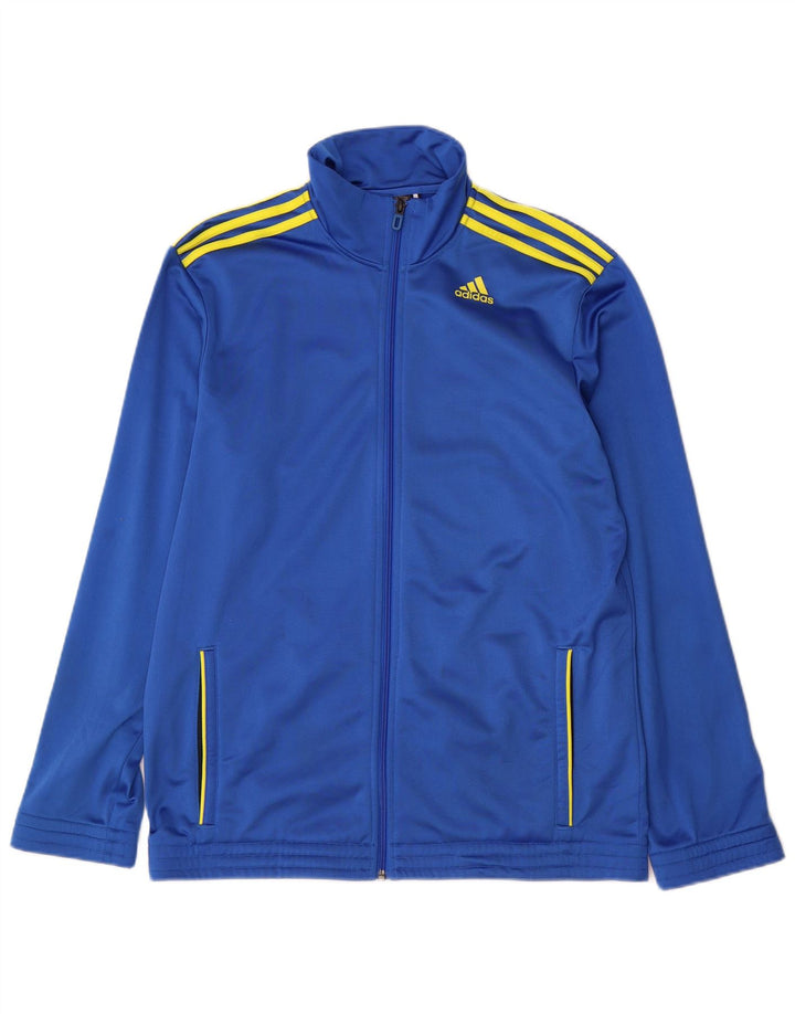 Adidas Mens Tracksuit Top Jacket UK 42/44 Large Blue Polyester
