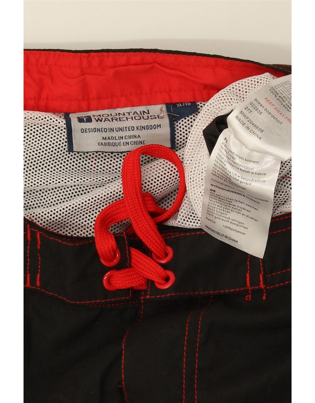 Mountain Warehouse Mens Cargo Swimming Shorts XL  Black Polyester