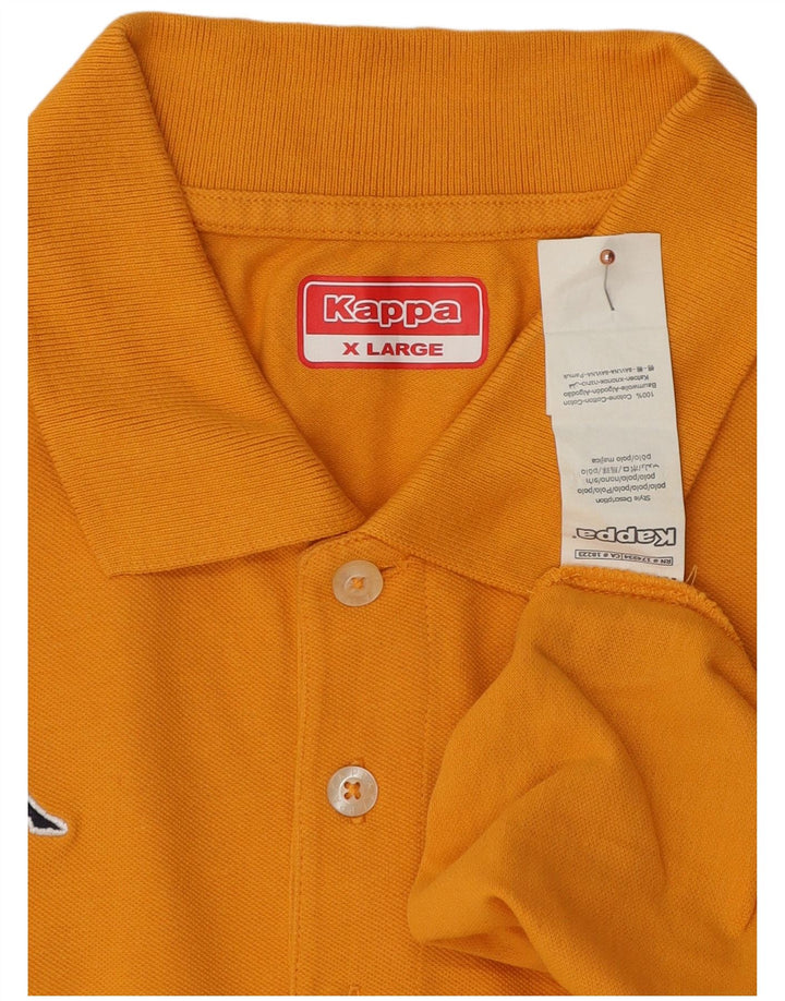 Kappa Mens Polo Shirt XL Yellow Cotton