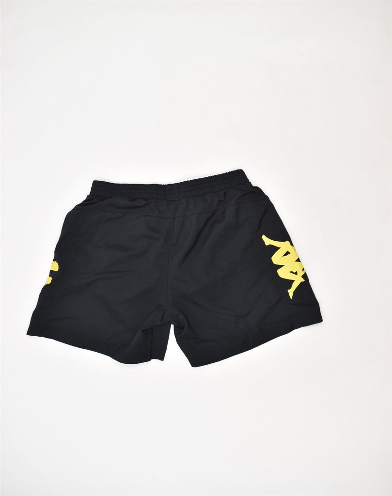 KAPPA Boys Graphic Sport Shorts 12-13 Years Black Polyester | Vintage | Thrift | Second-Hand | Used Clothing | Messina Hembry 