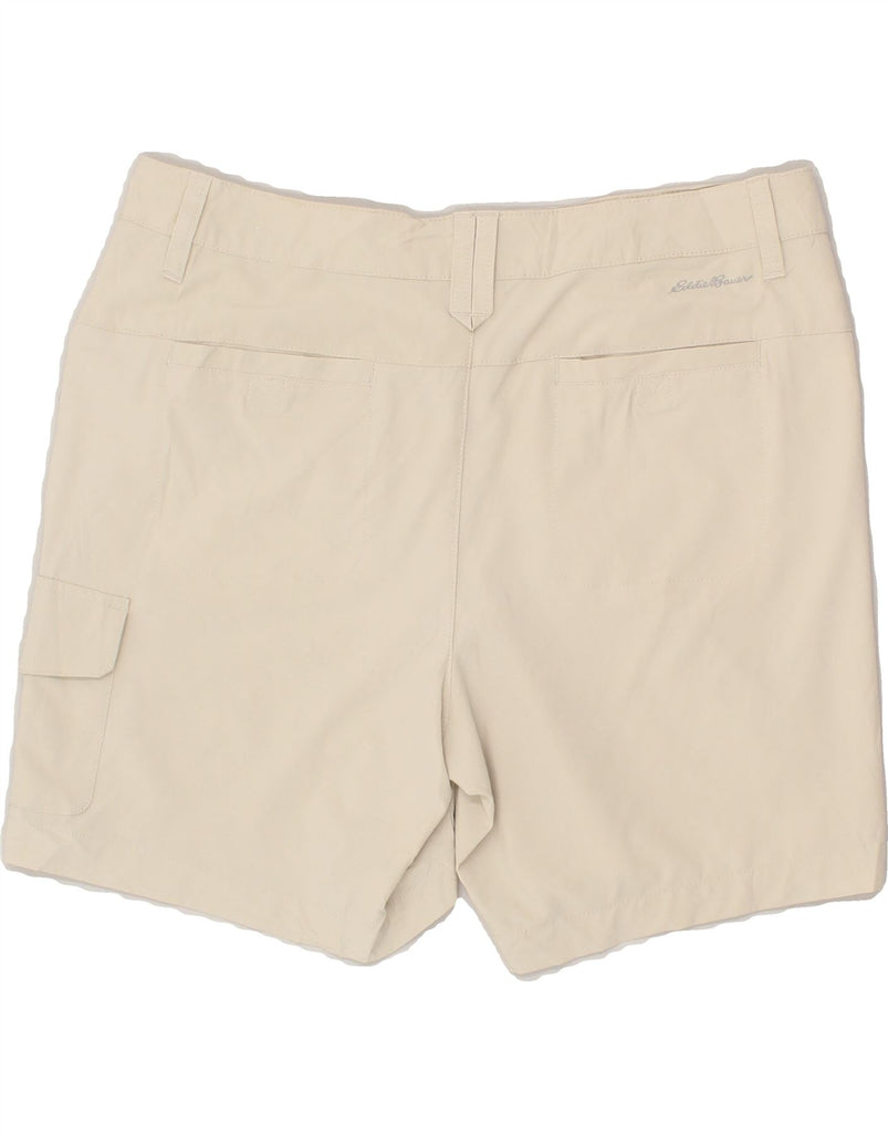 EDDIE BAUER Womens Cargo Shorts US 10 Large W32  Beige Polyester | Vintage Eddie Bauer | Thrift | Second-Hand Eddie Bauer | Used Clothing | Messina Hembry 