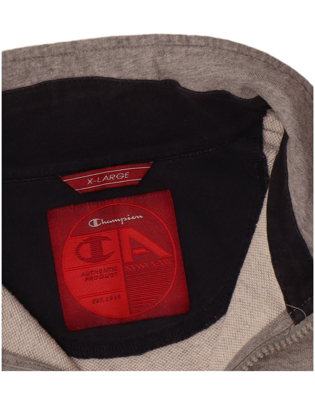 Champion Mens Tracksuit Top Jacket XL Grey Cotton