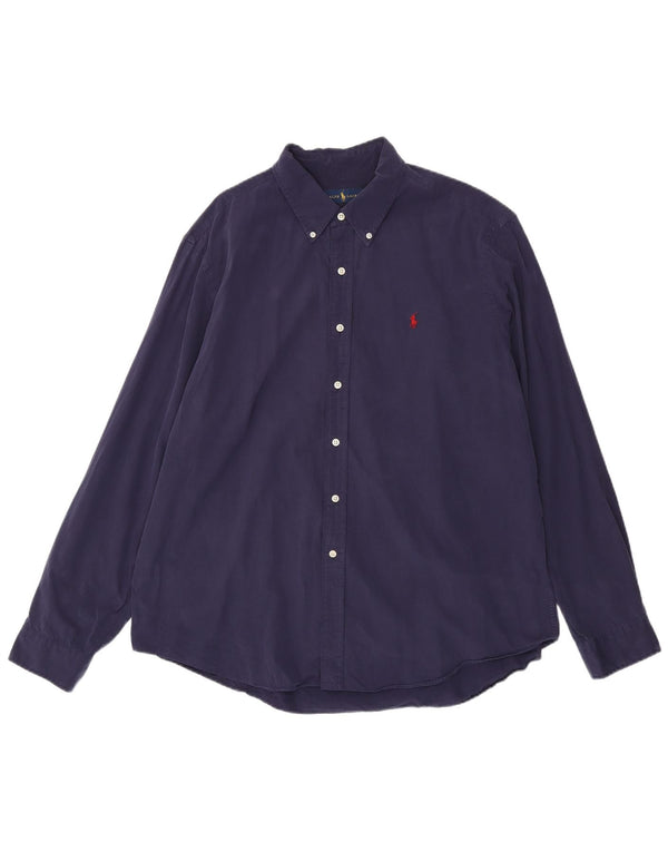 Ralph Lauren Mens Shirt 2XL Navy Blue Cotton