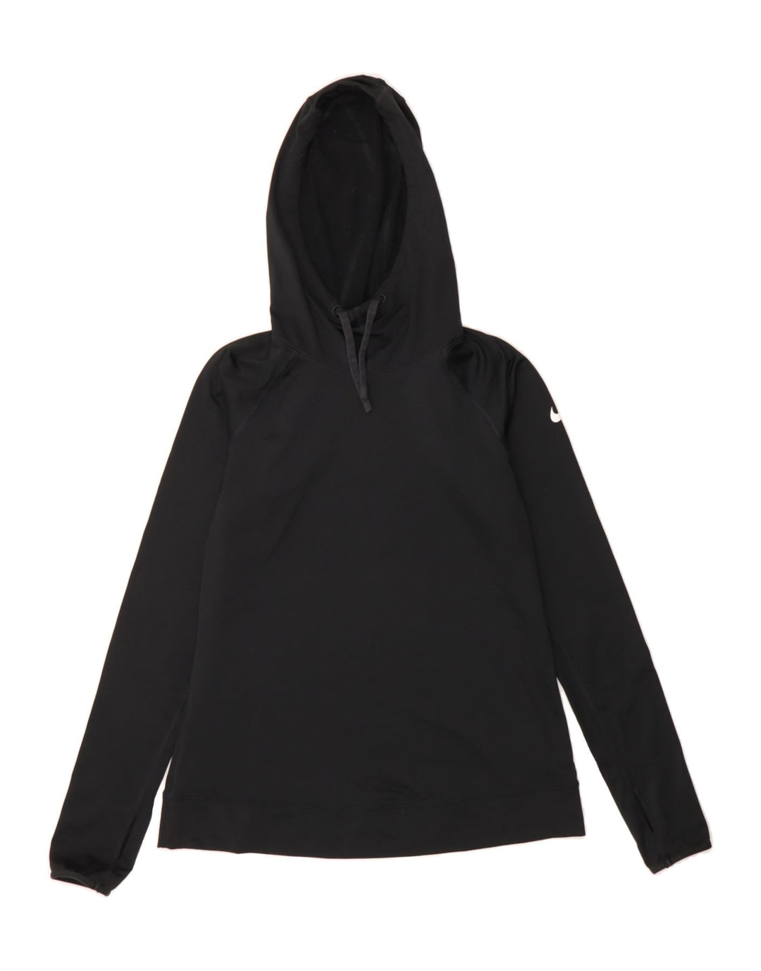 NIKE Womens Hoodie Jumper UK 12 Medium Black Polyester Vintage Nike and Second-Hand Nike from Messina Hembry 