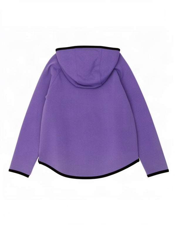 Nike Girls Zip Hoodie Sweater 10-11 Years Medium Purple Cotton